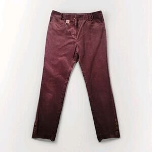 Lilly Pulitzer 2 (28x27) Corduroy Pants Burgundy Brown